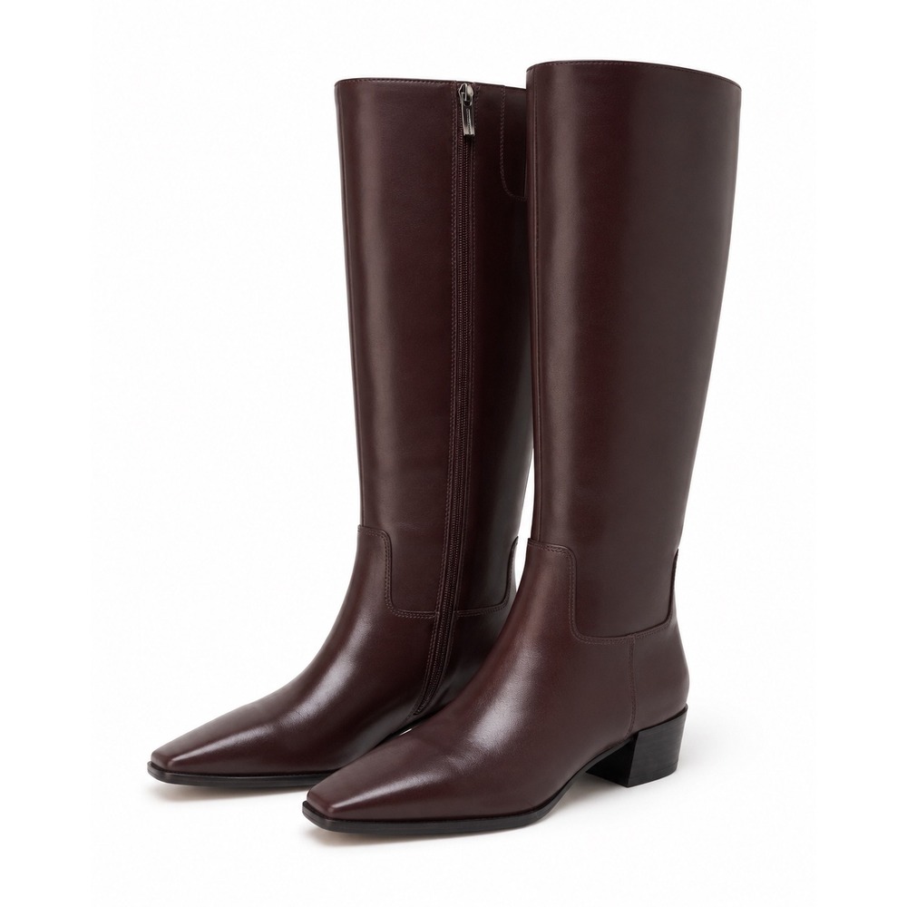 Not for sale- Vince Camuto Pavla Wide Calf Leather Knee High Boots Rich Mahogan - Picture 2 of 9